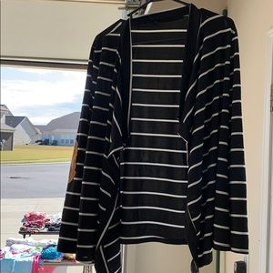 Black and white stripe cardigan